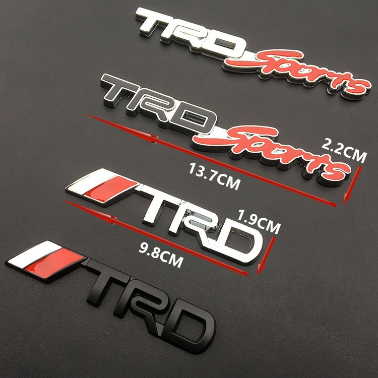 1x TRD Stiker Badge Emblem Bagasi Belakang Untuk Mobil Toyota