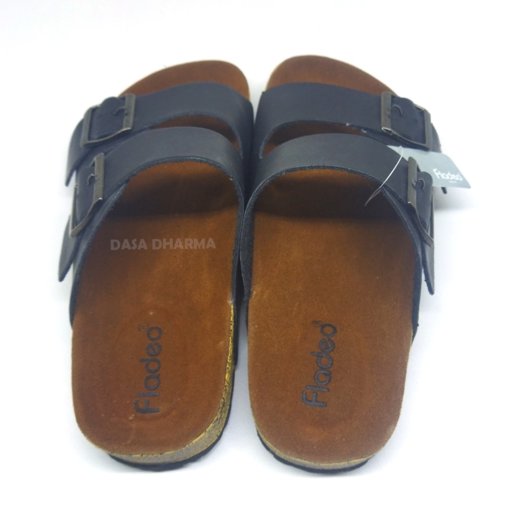 Sandal Fladeo Pria Slop Fashion Selop Cowok Slide Polos Original Size 39 - 43