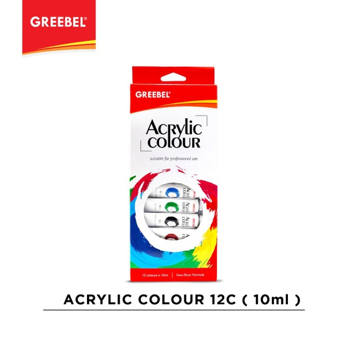 

Lucu Greebel Cat Acrylic / Acrylic Colour / Acrylic Paint 10Ml (12Pcs/Box) Bagus