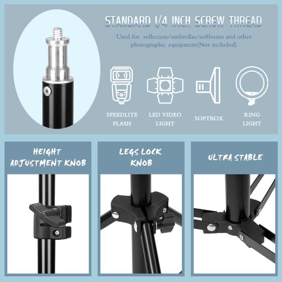 Tripod Camera Light Stand Camera Mobile 2.1 Meter