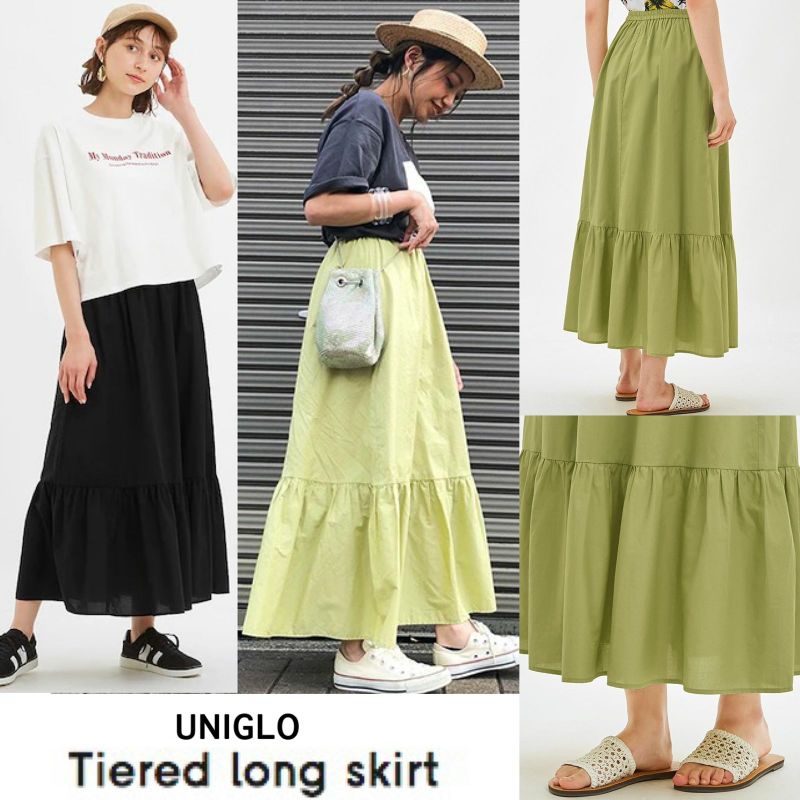 Unq tiered maxy skirt