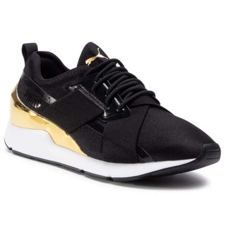 black puma muse trainers