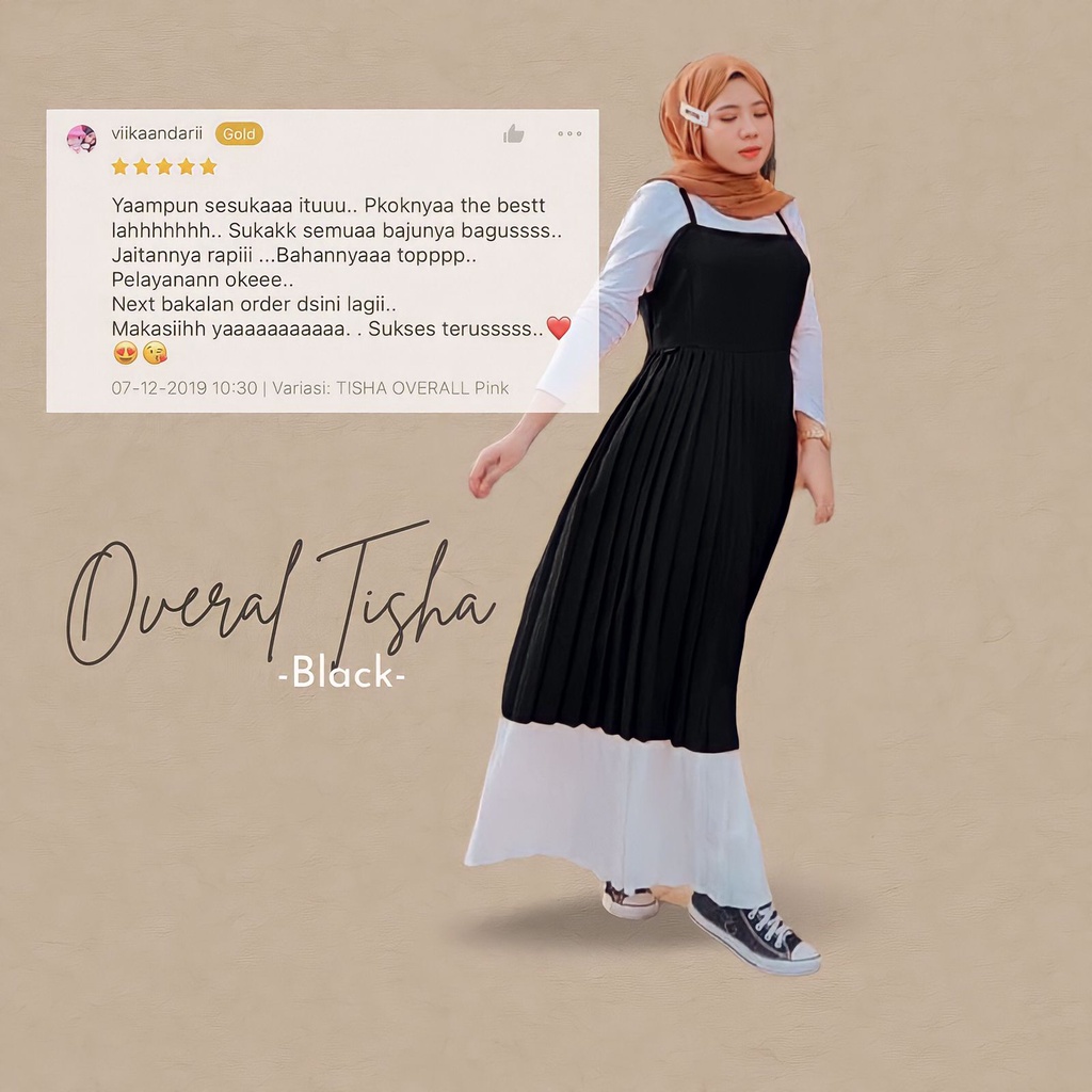 OVERALL ROK TERMURAH l TISHA OVERALL l OVERALL ROK WANITA MURAH MERIAH l FASHION MUSLIM