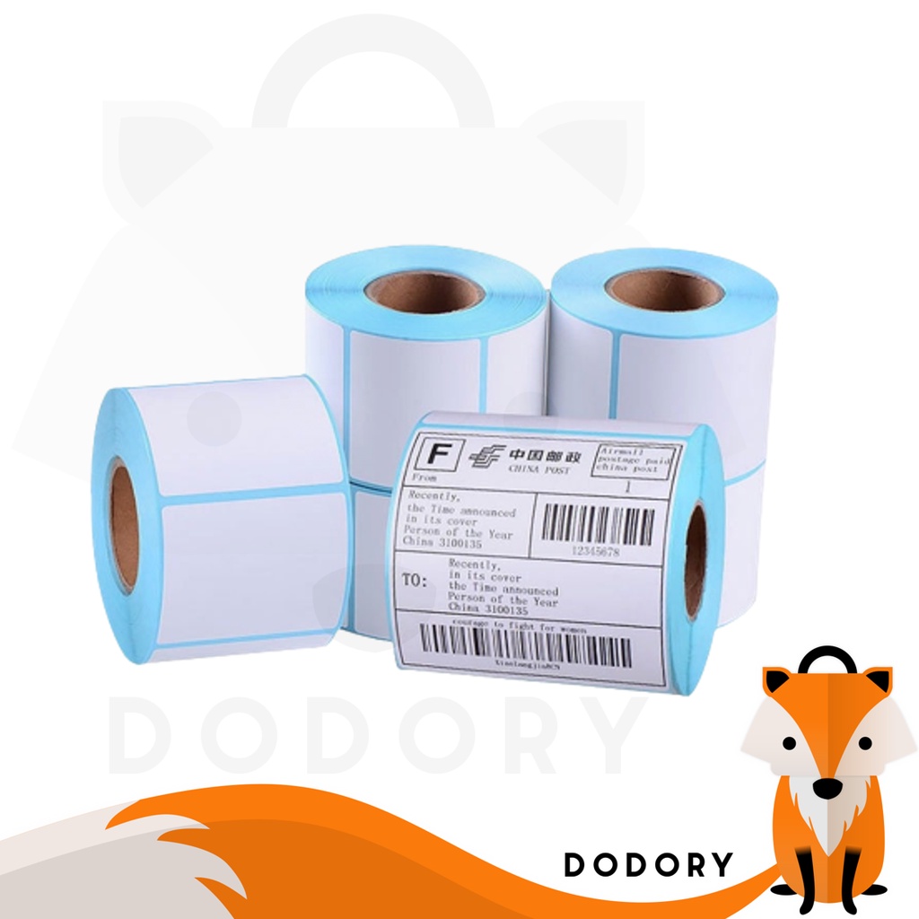 DODORY - STC008 Stiker Label Gulung Polos Sticker Barcode Printer Tempel