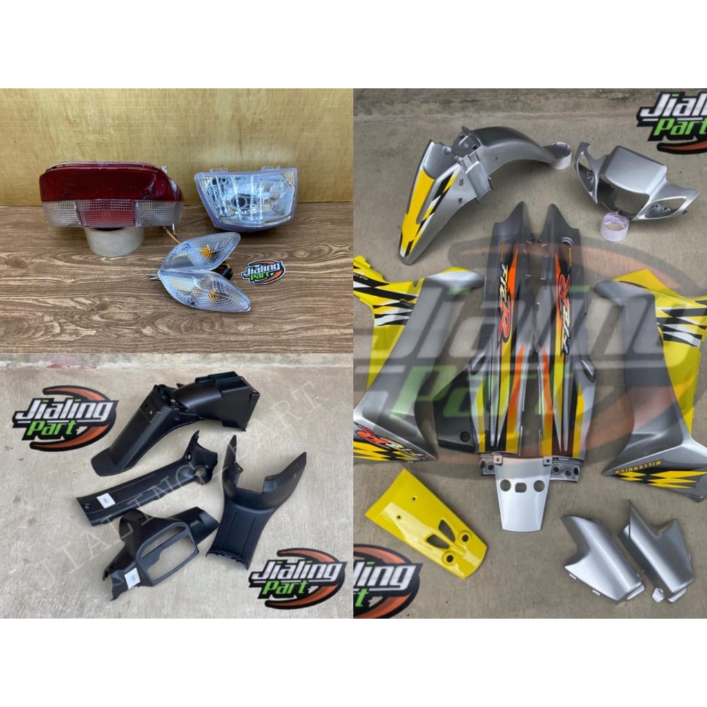 full set body Yamaha Fiz R milenium kuning silver body halus dan body kasar fiz r milenium kuning si