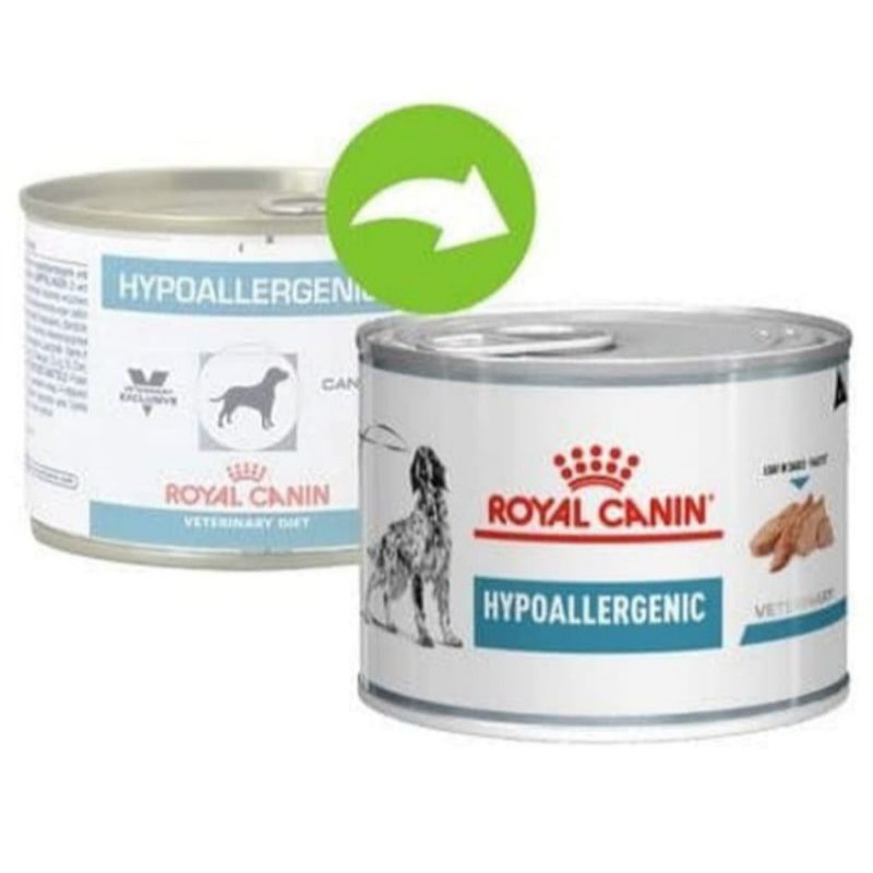 (1tray = 12 kaleng) royal canin hypoalergenic dog 200 gr