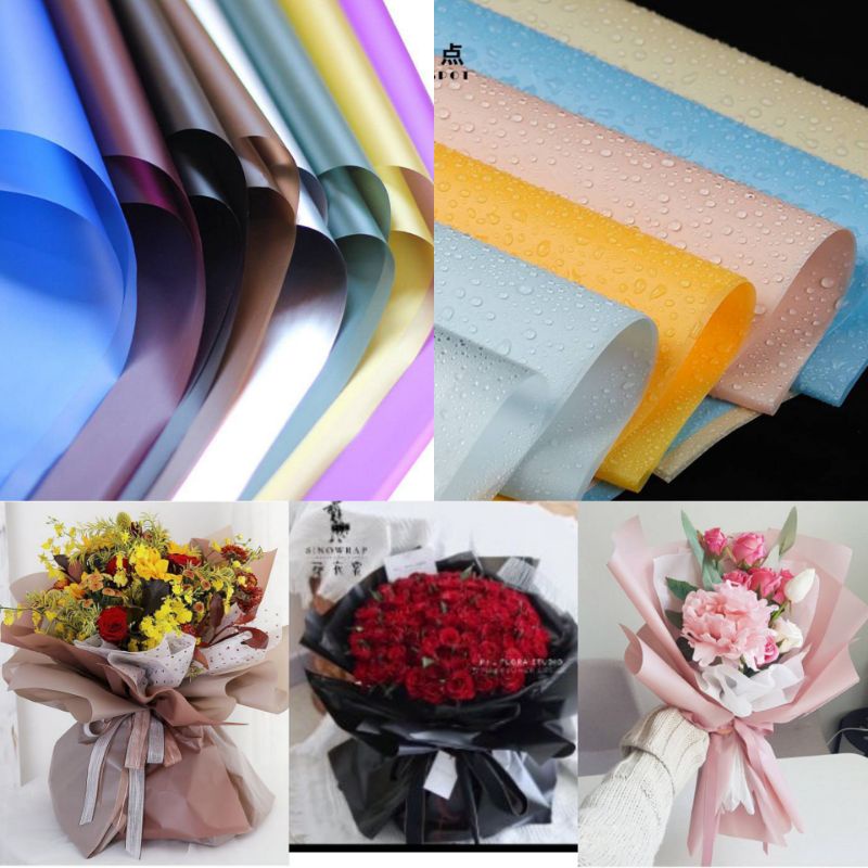 Flower Wrapping Transparent Free Packing Flower Wrapping Full Colour Part 1 Kertas Buket Bunga Flower Wrapping Chelopane Wrapping Paper Chelophane