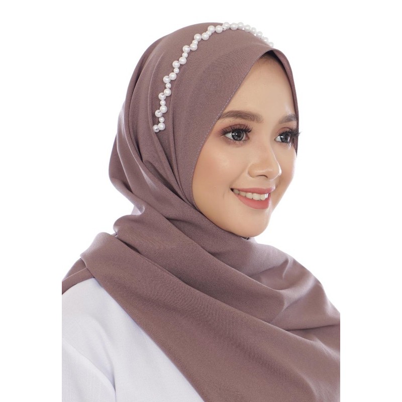 Pashmina payet mutiara jahit luxury