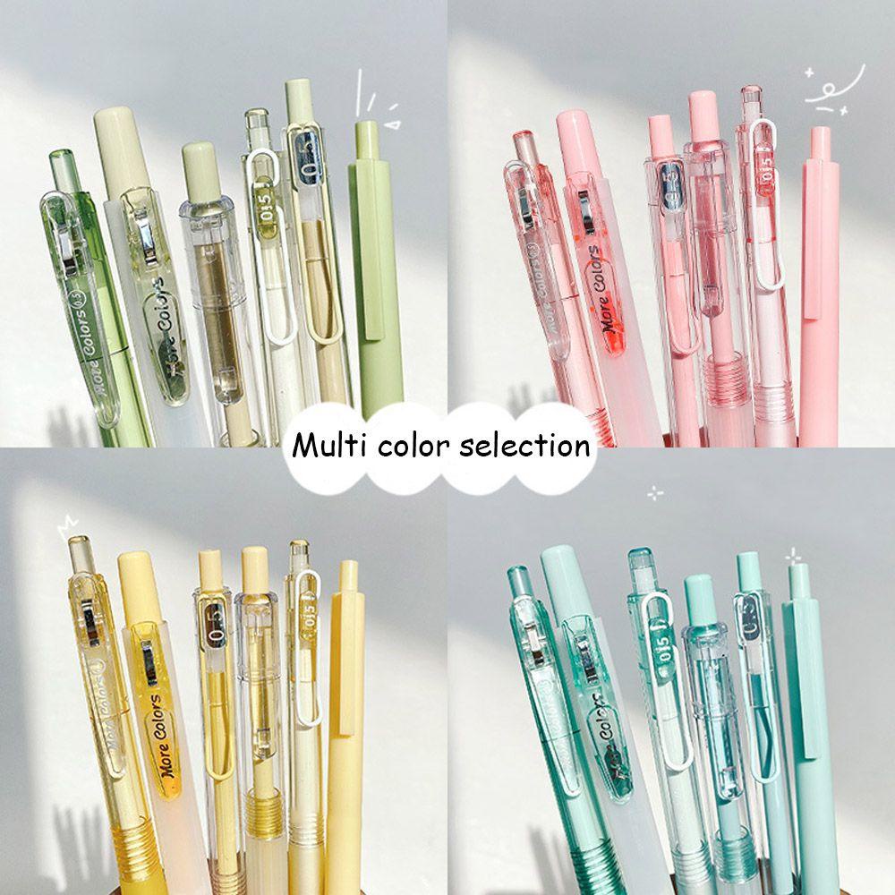 Nanas 6pcs /Set Gel Pulpen Set Hadiah Alat Tulis Kreatif Morandi Alat Tulis Berwarna Penanda