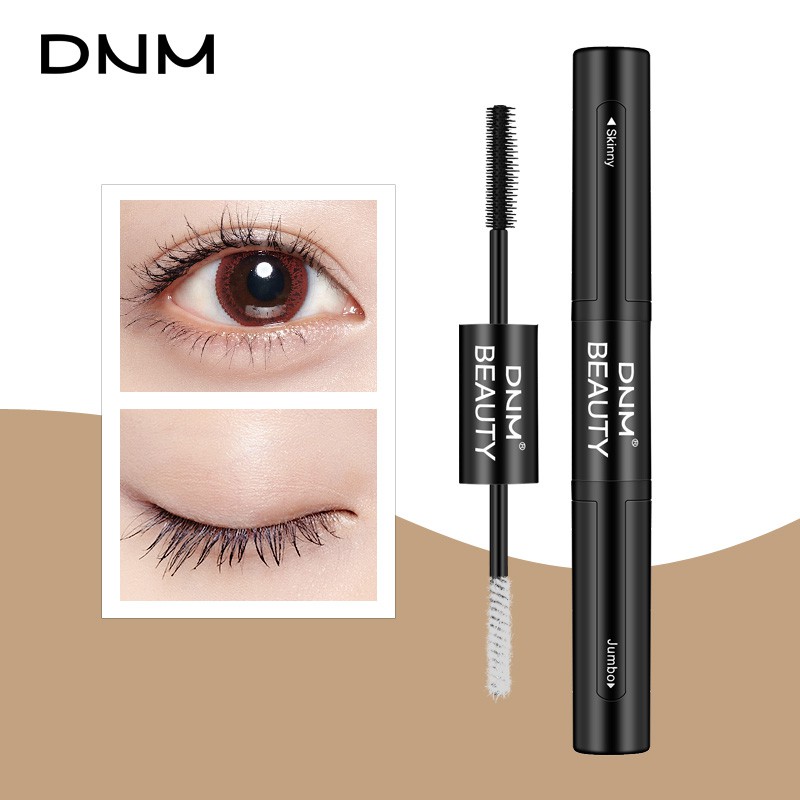 DNM Fiber Lashes 2 in 1 Mascara Black Maskara anti badai tahan lama dan anti air