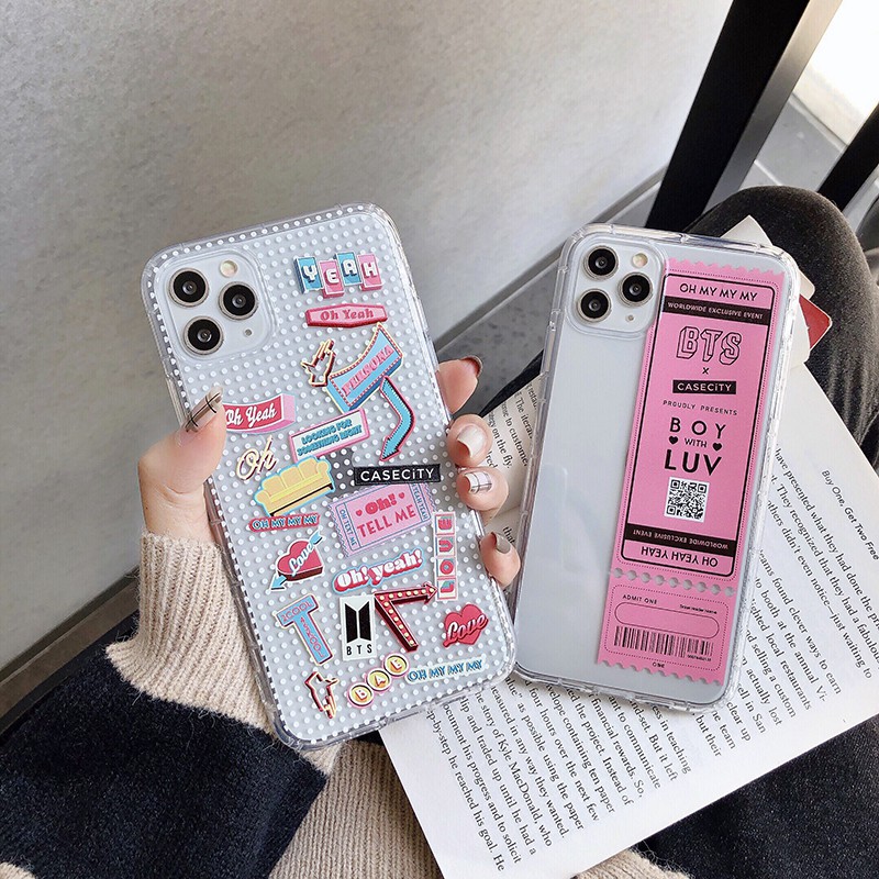 Casing Soft Case Motif BTS untuk iP   hone SE 2020 6 6S 6Plus