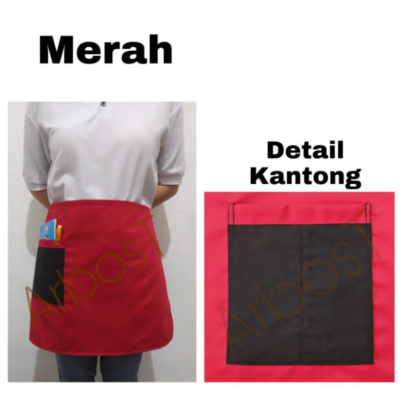 APRON CELEMEK APRON MINI SETENGAH BADAN APRON WAITRESS PINGGANG