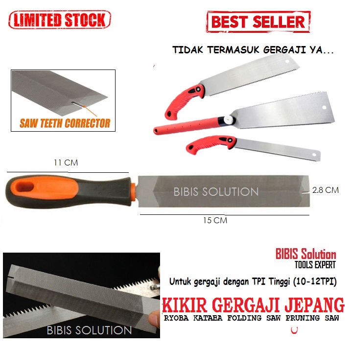 KIKIR ASAH GERGAJI JEPANG RYOBA KATABA PRUNING SAW FOLDING SAW TENON SAW GERGAJI GIGI HALUS
