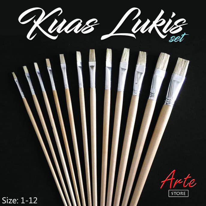 

IHOT SALEl Kuas Lukis Set isi 12pcs