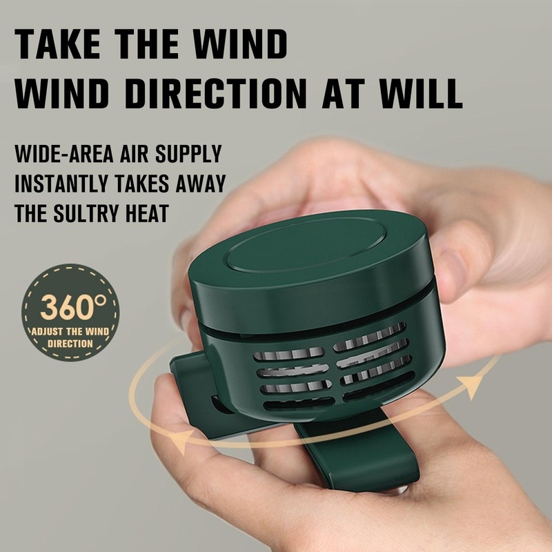 1pc Kipas Angin Mini Portable Tanpa Baling 3 Kecepatan Charge USB Untuk Musim Panas / Outdoor