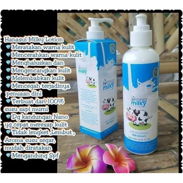 BODY LOTION HANASUI / HANDBODY HANASUI BPOM BODY LOTION MILKY HANASUI / LOTION MILK (BPOM)