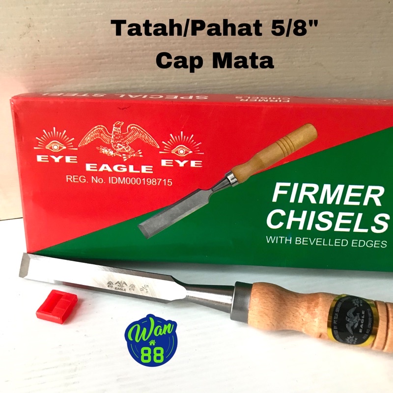 Tatah/ Pahat 5/8” Gagang Kayu Cap MATA
