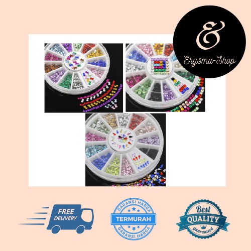 ERYSMA-SHOP | PERMATA GIGI - DIAMOND GIGI MOTIF KOTAK/TETES AIR/PITA - ISI 5