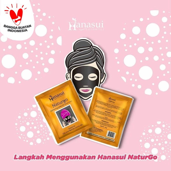 ✨LACIKOSME✨ HANASUI NATURGO BLACK MASK / MASKER GOLD / MINERAL MUD MASK SACHET ORIGINAL