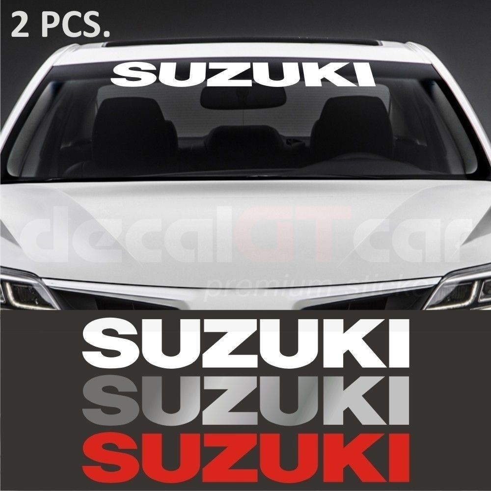 2pcs Stiker Decal Kaca Depan Mobil Suzuki Sx4 Grand Vitara Jimny