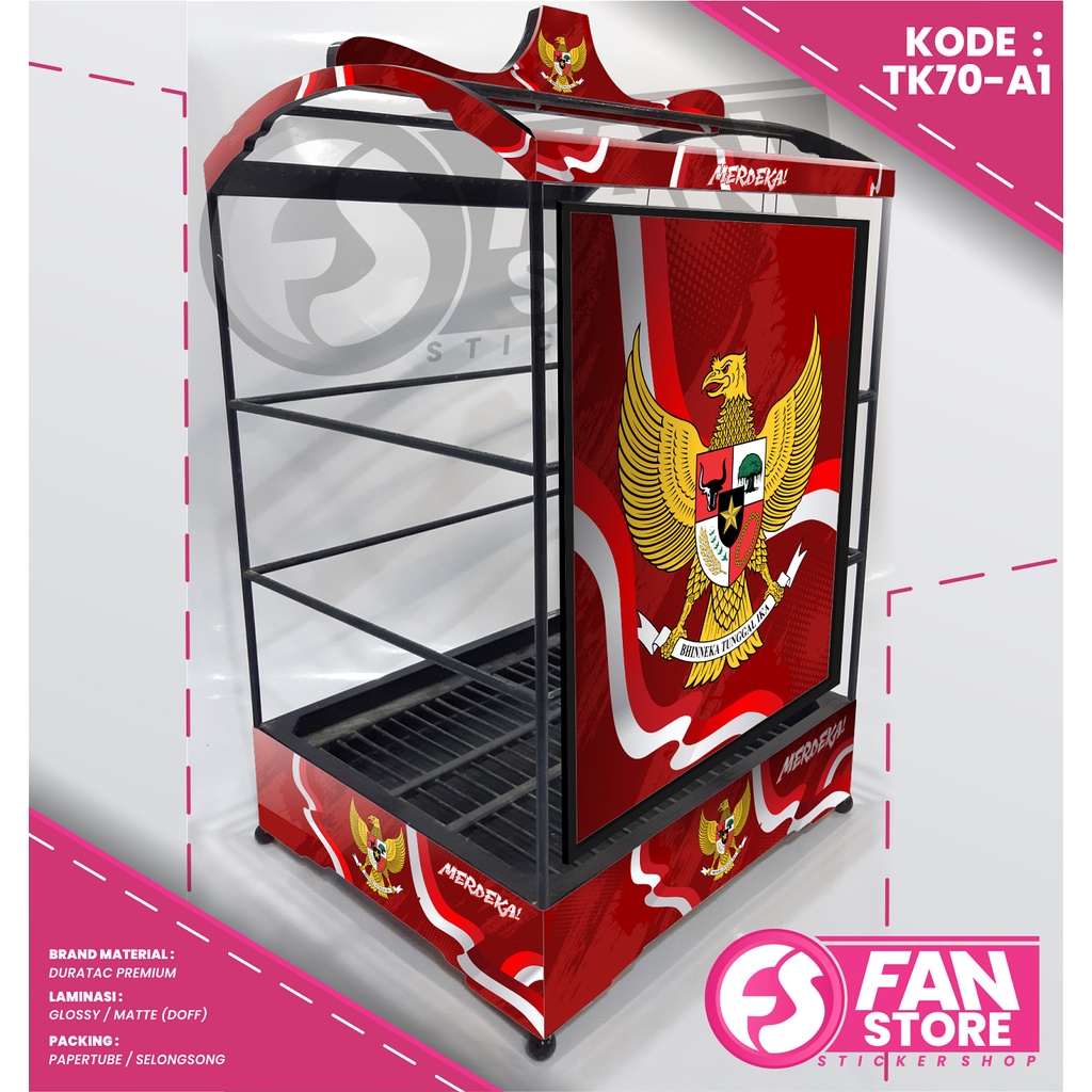 Sticker Decal SANGKAR KOTAK Sangkar EBOD JAYA Sangkar Burung ORIQ JAYA - Decal Kandang Burung