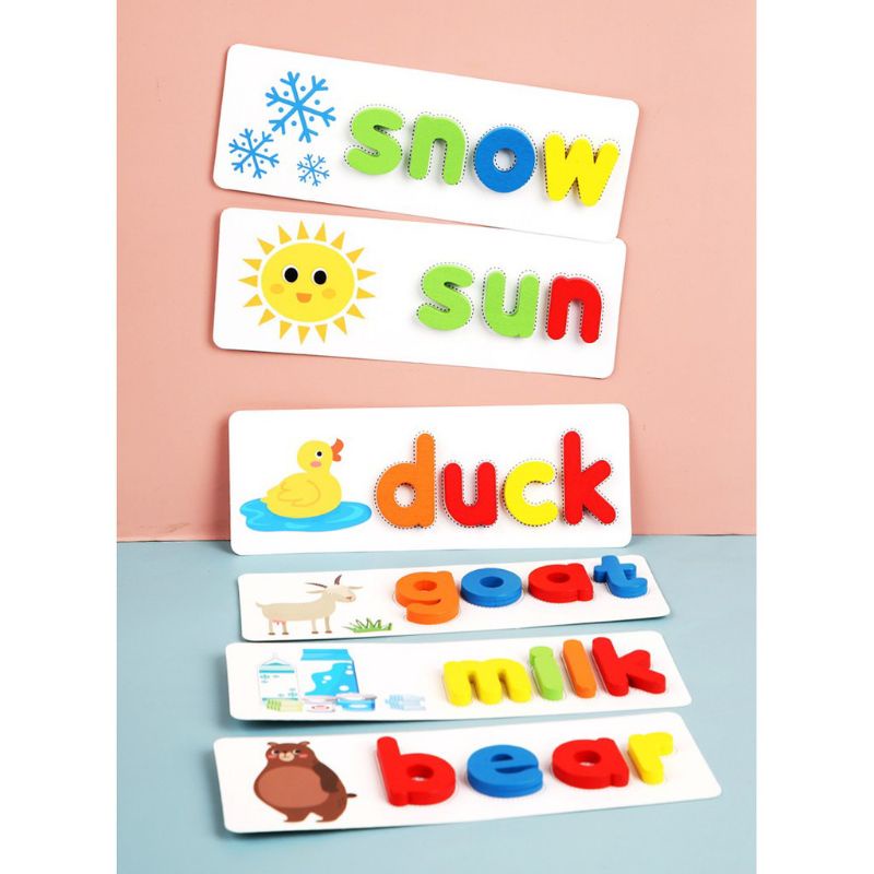 Mainan spelling game / alphabet / word matching / Word Game Mainan Edukasi / Mathematics