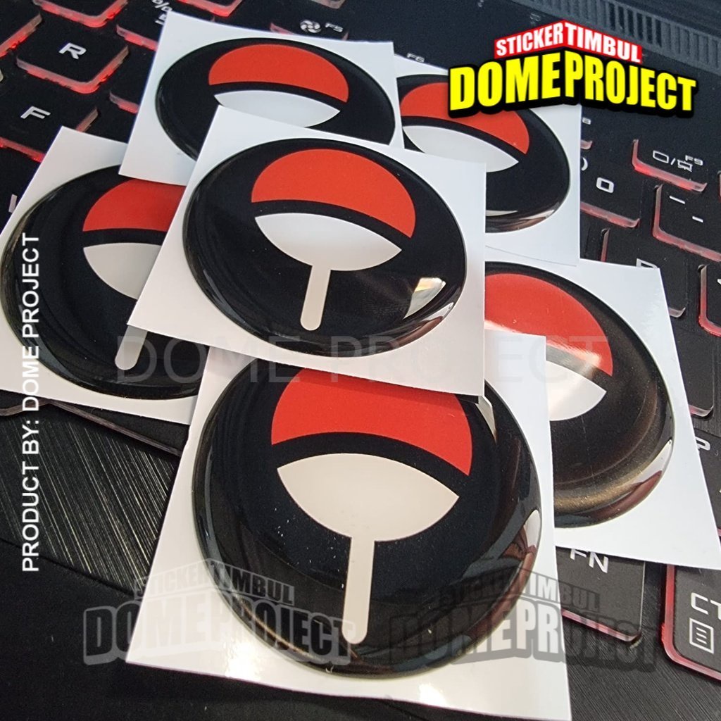 STIKER TIMBUL ANIME LOGO UCHIHA PREMIUM GRADE