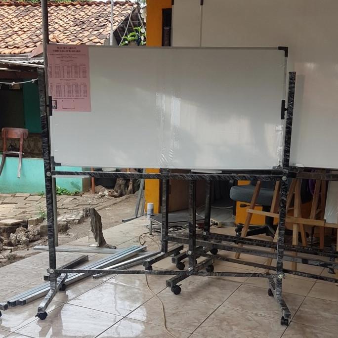 

papan tulis whiteboard standing 60 x 120cm