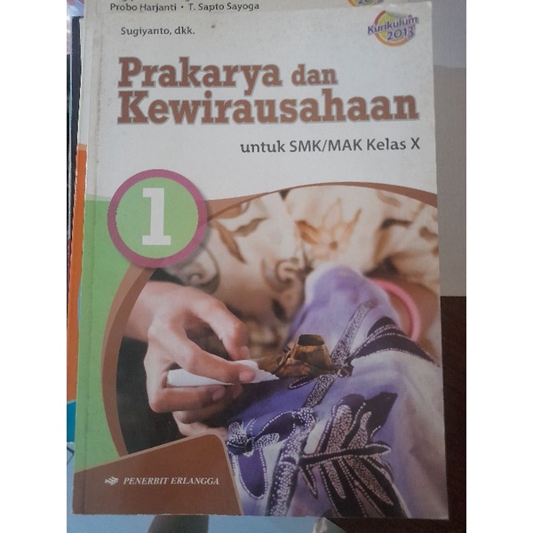 

buku paket prakarya, Erlangga kelas 10 SMK