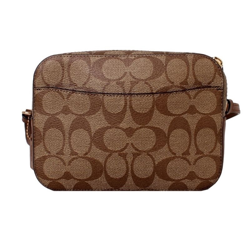 Coach Shoulder Camera Bag In Signature Canvas (C91677)