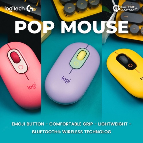 Logitech Pop Mouse Wireless Bluetooth Mouse with Customizable Emoji