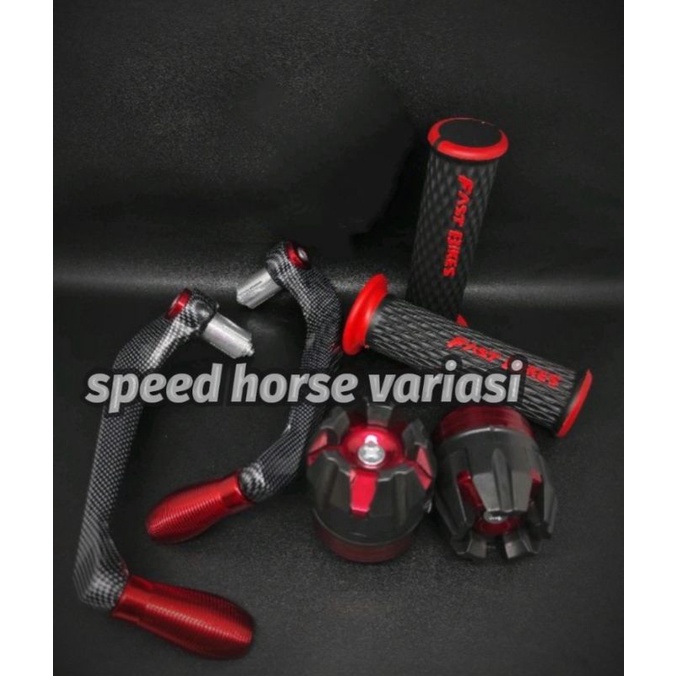 Paket murah Proguard carbon sabit plus Jalu as roda plus Handgrip gelombang fast bikes Universal