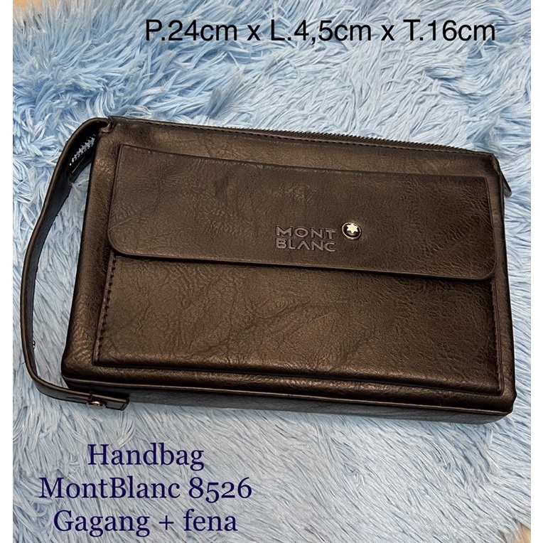 Handbag Montblanc 8526 Clutch tangan model gagang+fena pria&amp;wanita