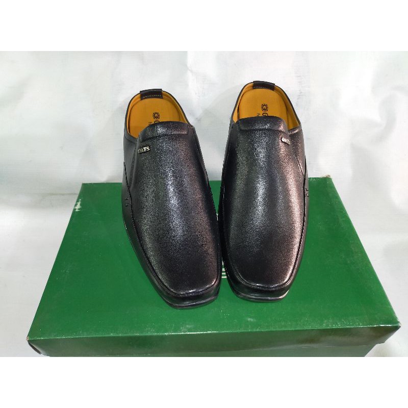 Selop sepatu kulit pria original merk GATS ZU 0061 hitam