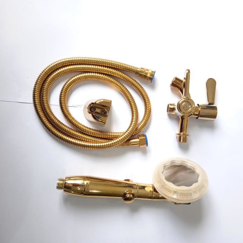 Shower Kamar Mandi Hand Shower GRATIS Kran Cabang 1/2inch / Shower Gold 3 Mode Pancuran Air Shower / Shower Gold / Shower