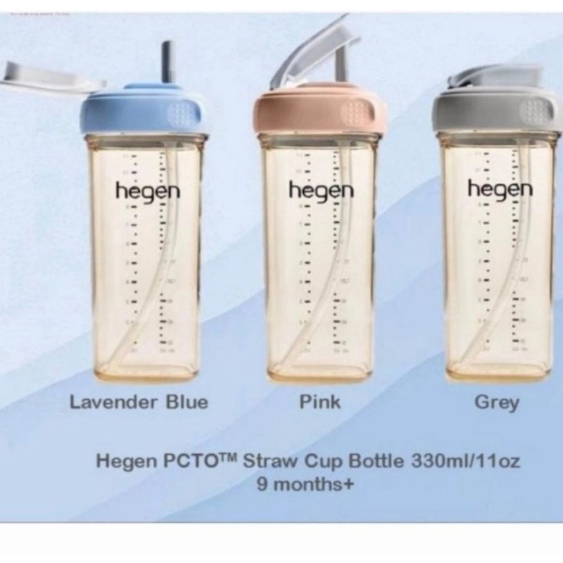 Hegen Bottle Straw Cup 330ml / Hegen Botol Minum / Hegen Botol Susu