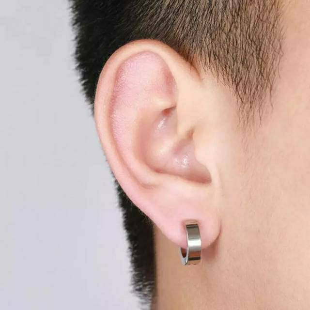 ANTING JEPIT ANTING TITANIUM PRIA WANITA TANPA TINDIK