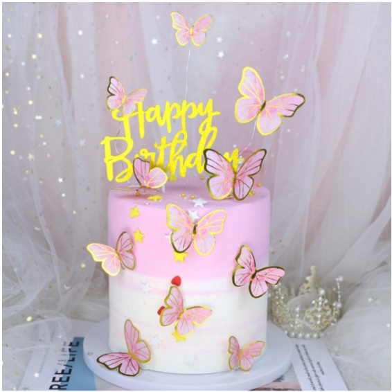 Cake Topper Birthday Cake Tusukan Hiasan Kue Perlengkapan Dekorasi Kue Ulang Tahun