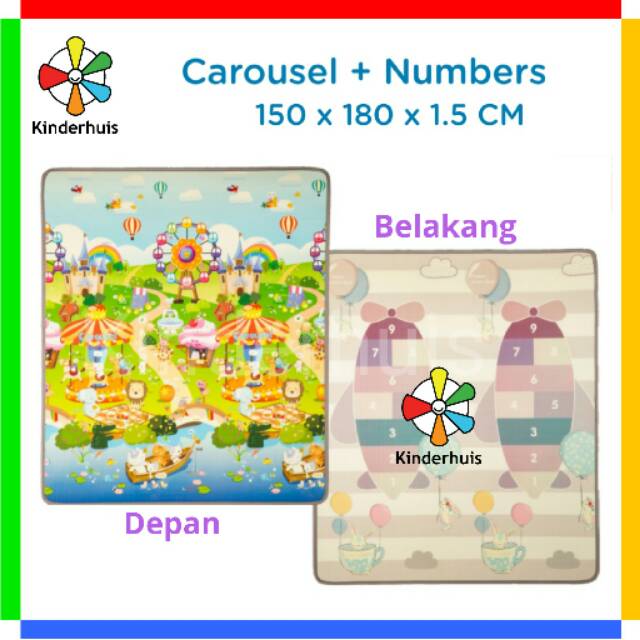 Playmat Tebal / Yofi XPE Playmat Carousel + Numbers tebal 1,5cm