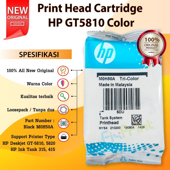 HP Print Head MOH50A Color Printer HP GT5810 GT5820 INK 315 415 Cartridge GT52