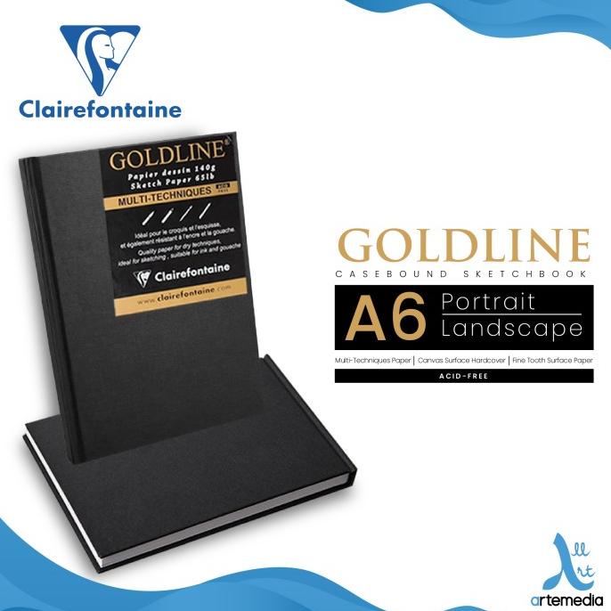 Buku Sketsa Clairefontaine A6 Goldline Hard Cover Sketchbook Termurah
