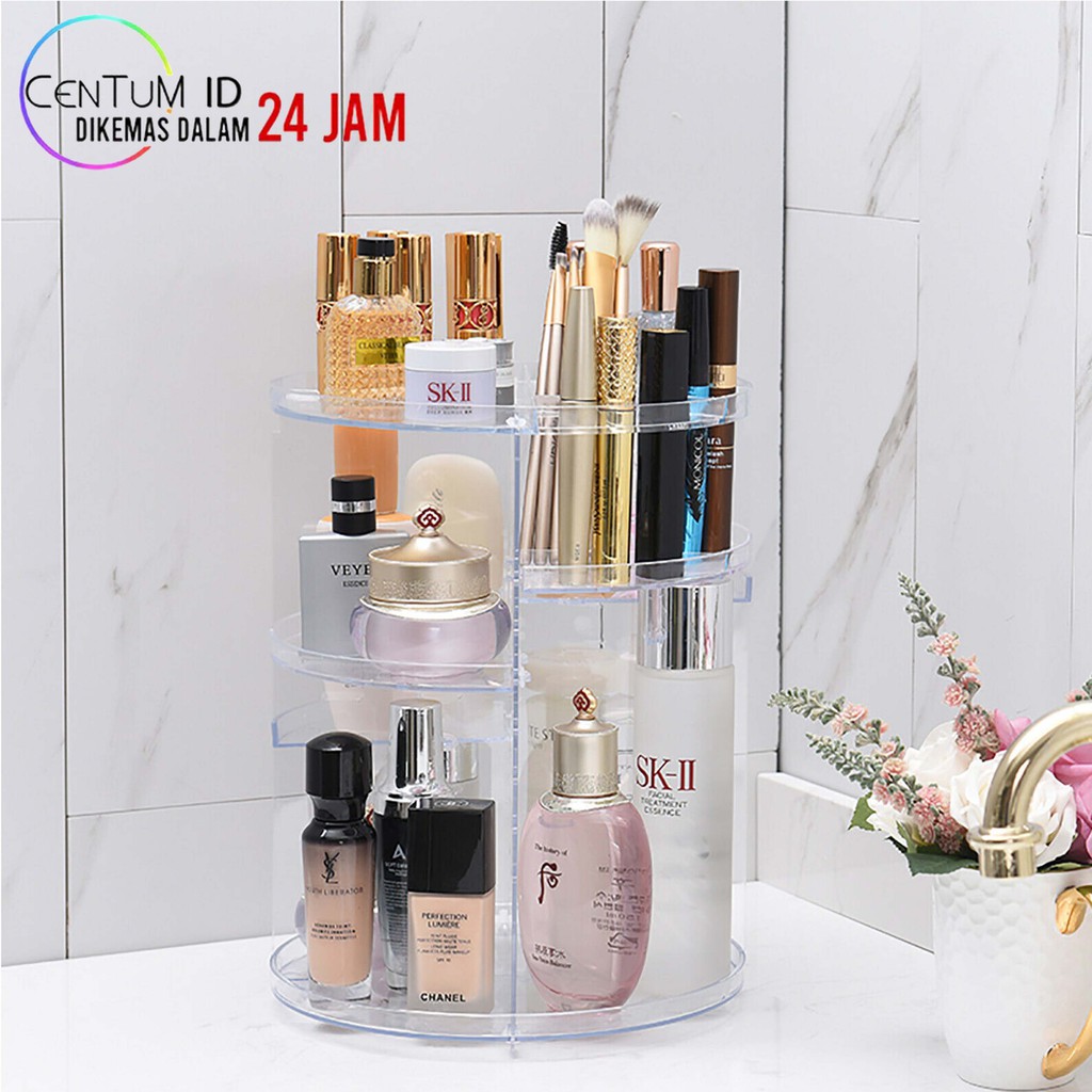 Rak Kosmetik Putar 360 Dekstop Storage Shopee Indonesia Rak Kosmetik Putar 360 Dekstop Storage Shopee Indonesia