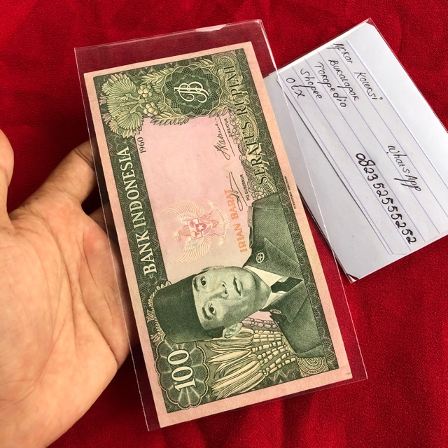 Uang Kuno 100 Rupiah Soekarno Irian Barat