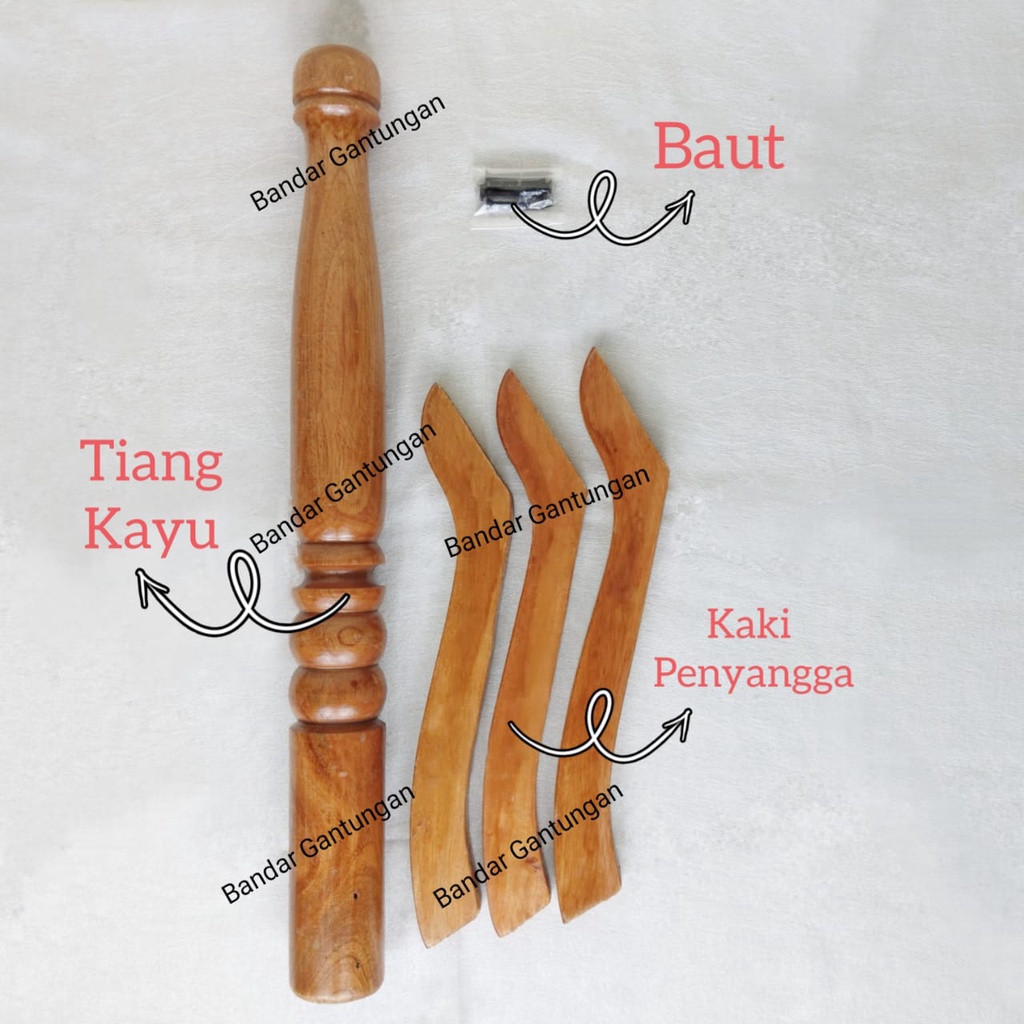 Kaki Kayu Patung Manekin / Tiang Penyangga Patung Manekin / Standing Kaki Kayu + Pipa Penyangga/Kayu Saja