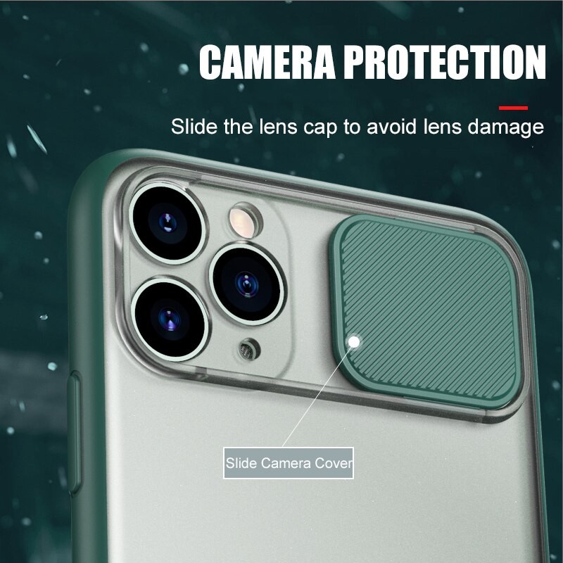 H8 Slide Case Clear Protaction Kamera Belakang iPhone 7 / 8 / SE 2020