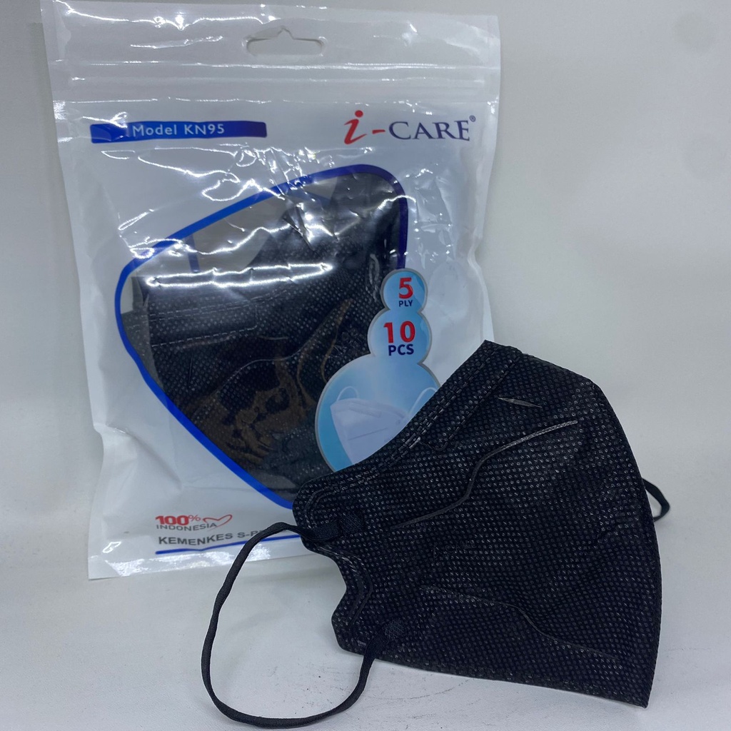 Surgical Mask KN95 Pro Sachet ICARE 5ply Premium Quality isi 10pc Kemenkes Masker Dewasa