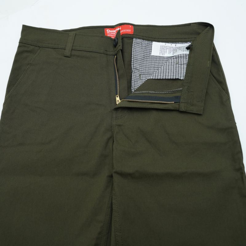 Omidoki Chino Pants Shyla Celana Panjang Pria Olive Chinos Distro