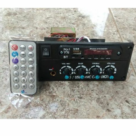 kit ampli mesin speaker aktif mono tip 31/32 plus USB plus trafo 2 ampere