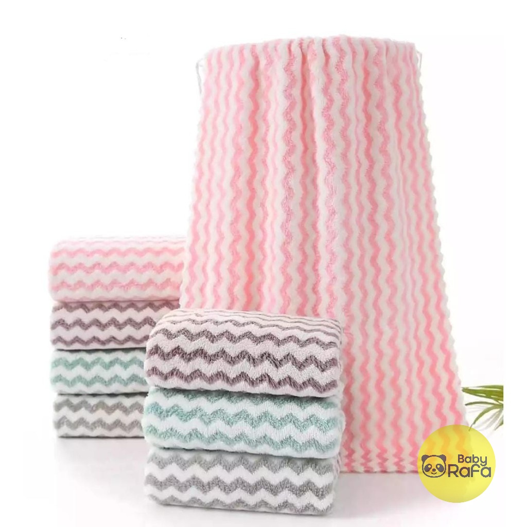 Handuk Mandi ZIGZAG Size Besar 70 x 140 Cm, Handuk Towel Dewasa Anak dan Bayi motif ZIGZAG