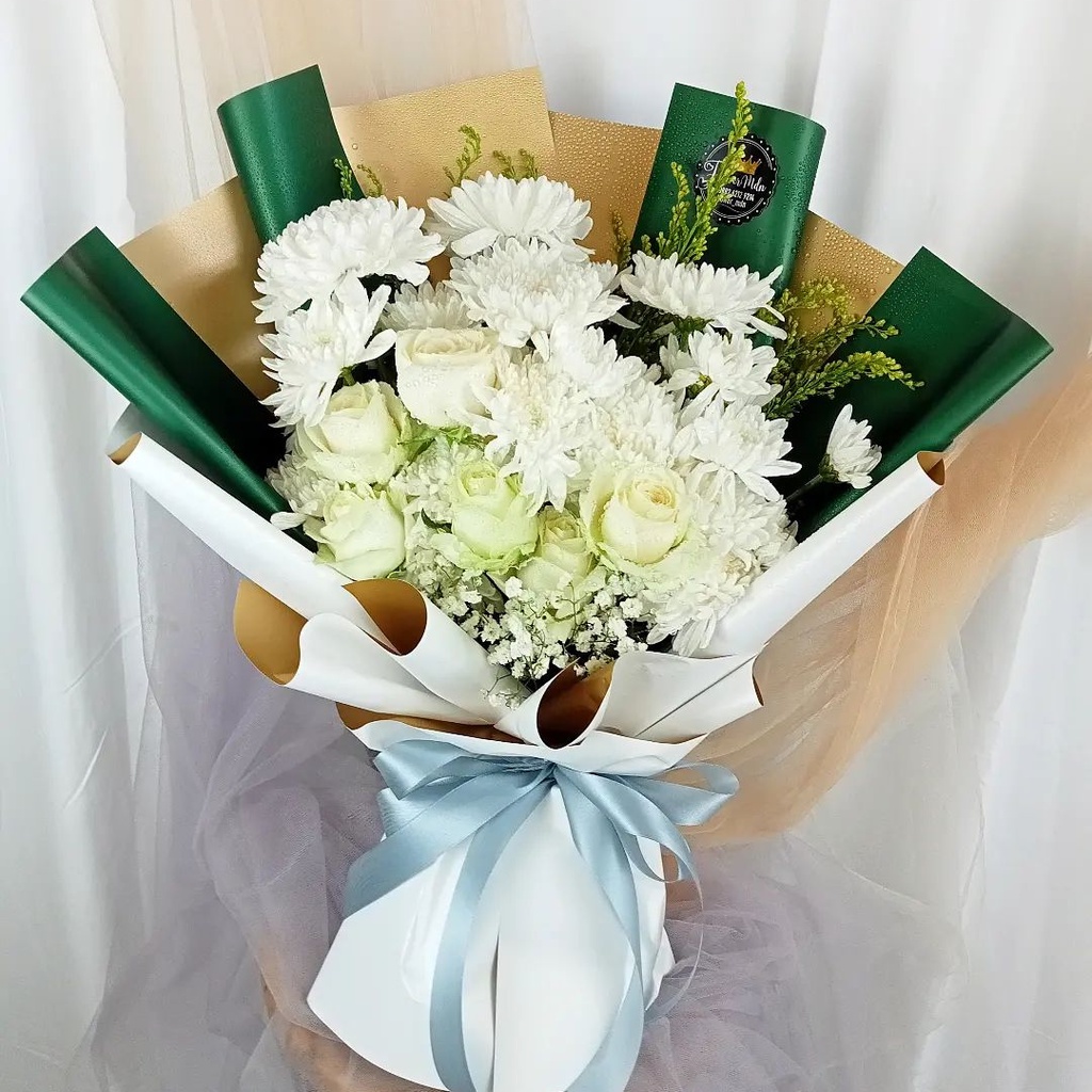 flower medan buket bunga segar wisuda mawar asli anniversary